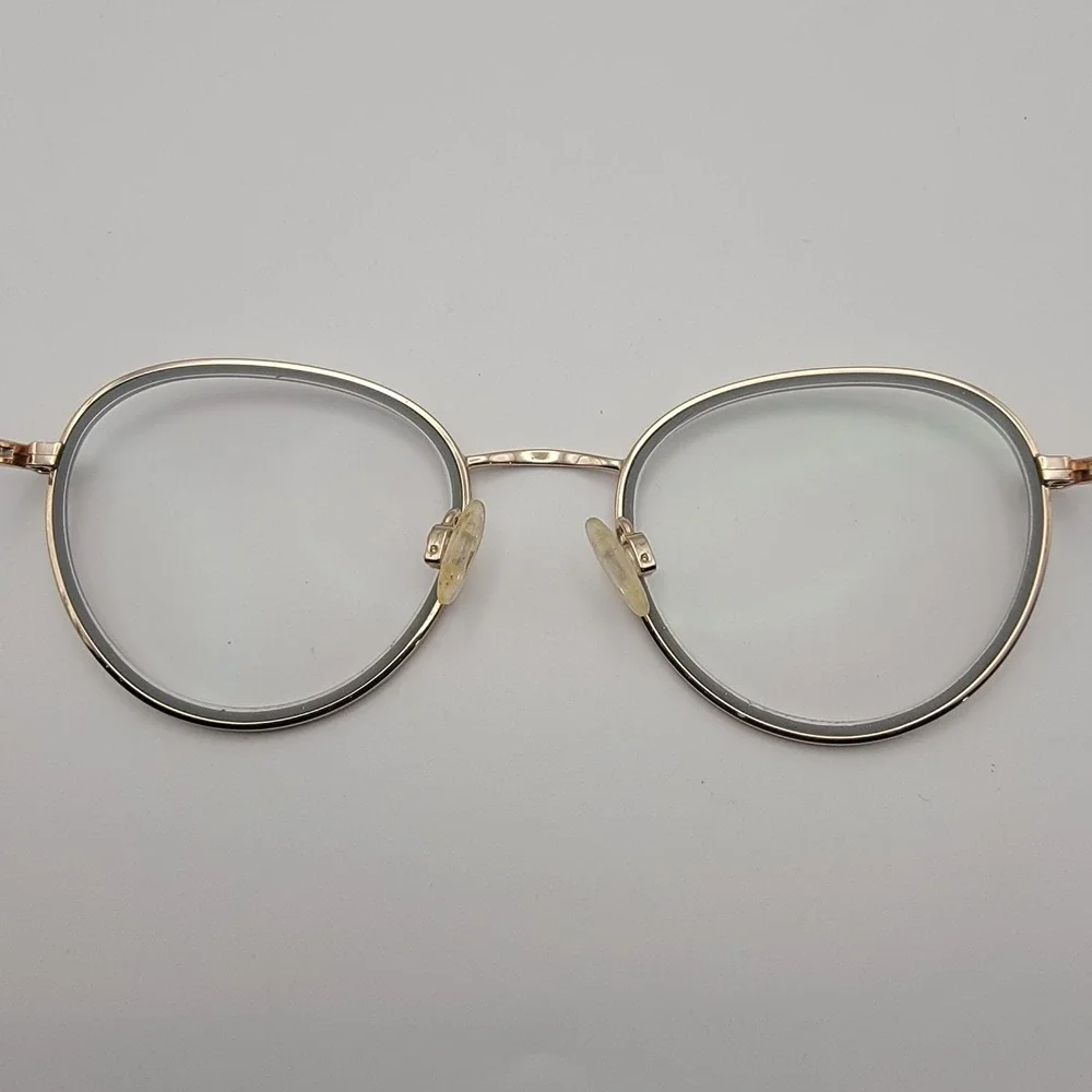 Warby Parker Walsh 5000 Eyeglasses Frames Only 49-20-145 Polished Gold Round